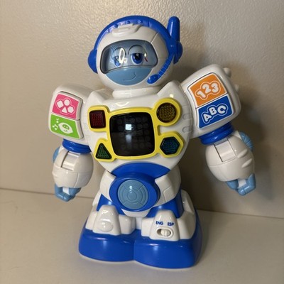 Happy Kid Learning Toy Robot English/Spanish WORKS Bilingual Used 2011 EUC