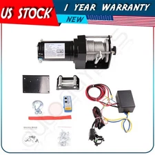 2500LBS ATV UTV Winch Electric Steel Cable Remote Control 12V for POLARIS RZR