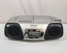 Sharp QT-CD114 Portable CD Cassette Stereo System. Boombox w AM/FM Radio