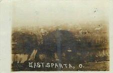1908 East Sparta Ohio Aerial View RPPC Postcard 25-12158