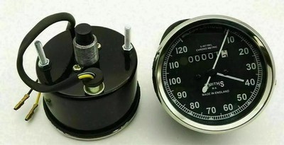 Fit For Smiths Speedometer Chrome Rims 120 Mph For BSA Royal Enfield Norton