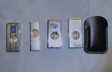Lot Of 4 Small Cigar Cutters, Nickel-Plated Metal, Solingen