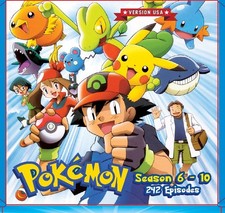 Pokemon Season 6-10 242 Episodes 8 discs boxset - US Version DVD - English Dub