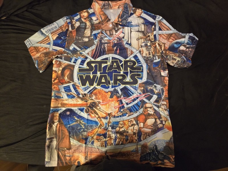 Star Wars A New Hope Button Down Collared Shirt Large