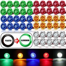 3/4" Round LED Indicators Clearance Side Marker Lights Lamp Trailer Truck 12/24V