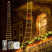 Led Weihnachtsmann Leiter Lichterkette, 3M/10Ft Santa Kletterleiter