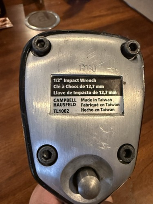#ad Campbell Hausfeld 1 2quot; Air Impact Wrench TL1002 Taiwan 250 Ft. Lbs. Torque $50.00