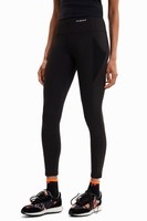 Desigual Budapest Damen-Leggings Schwarz Mit Hoher Taille Fitness Xs