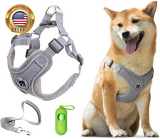 Dog Harness with Leash Set for Small Dogs, No Pull No Choke Reflective Step in X