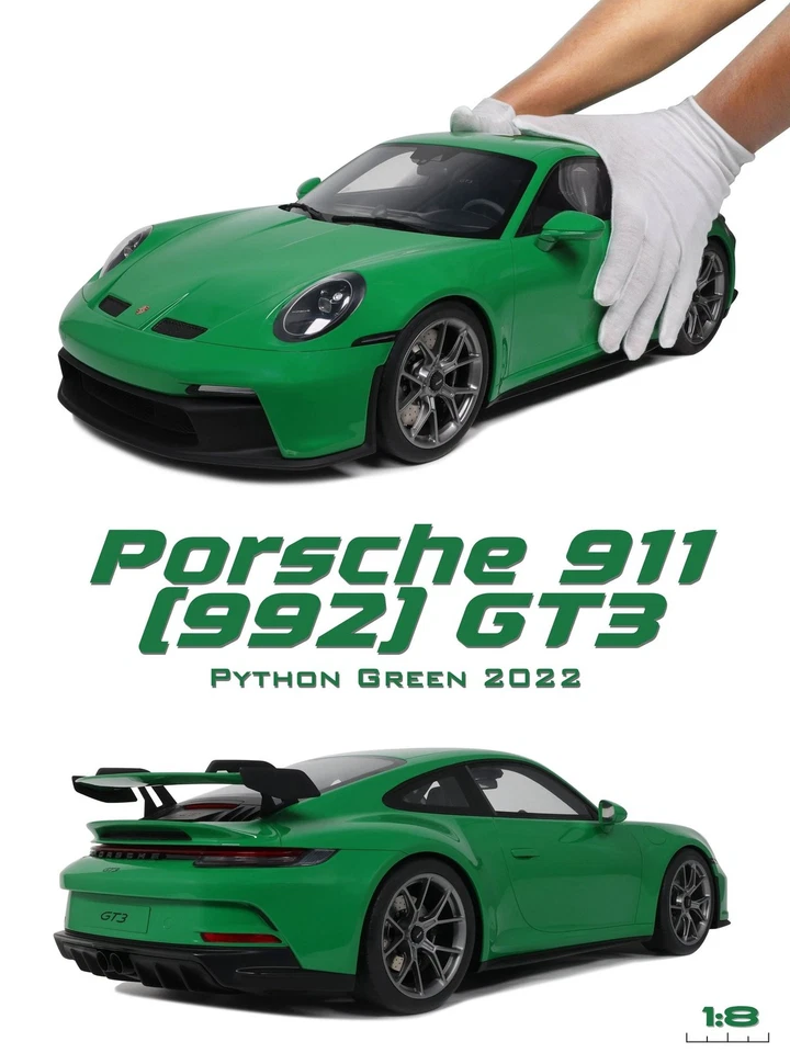 Porsche 911 (992) GT3 2002 Green 1/8 - GTS801601 GT SPIRIT - Immagine 2 di 3