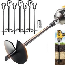 18" Ground Anchors 1000Lbs Heavy Duty Screw In Swing Set Auger Stakes