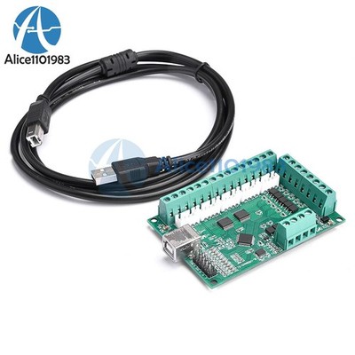 CNC USB MACH3 100Khz Breakout Board 5 Axis   Driver Motion Control C2U6 *pt