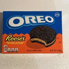 Nabisco Oreo Reese’s Peanut Butter Crème W/oreo Crumbs Limited Edition Cookies