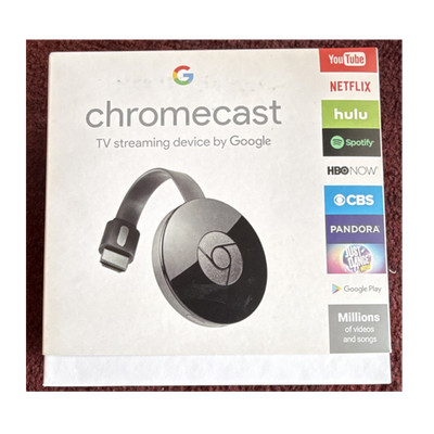 Google Chromecast 1080p Screen Mirroring Wi Fi HDMI Streaming Dongle Black