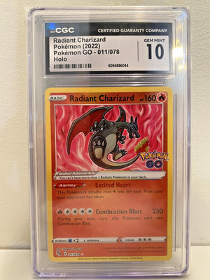 Radiant Charizard 011/078 Pokemon GO Holo CGC 10 | eBay