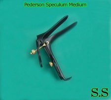 1 Piece Pederson Vaginal Speculum Medium Black Coated 