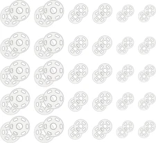 150 Sets Clear Plastic Snaps for Sewing, 7.5/10/15Mm Plastic Clear Sew on Snaps