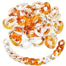 1box 120pcs 3 color Acrylic Linking Oval Rings Chain Transparent Open Quick Link