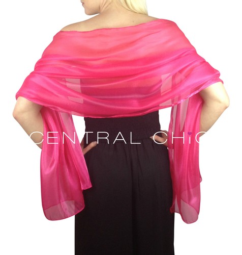 Central Chic Iridescent Wedding Pashmina Wrap Shawl Wedding Brides Bridesmaids - Picture 81 of 106