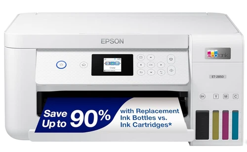 Epson EcoTank ET-2850 Color Inkjet All-In-One Printer - White