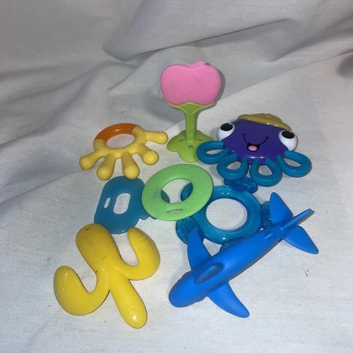baby teething toys lot of 8 Includes Nuby Vibrating Toy eBay