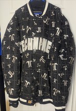 Vintage XXL Split T Baggy Technine Insulated Snowboard Jacket Mens Black Silver