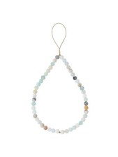 Semi-Precious Gem Stones Beaded Phone Charm Cell Phone Lanyard Wrist Strap Ha...