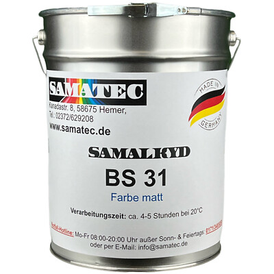 Fassadenfarbe Fassadenbeschichtung Fassadenschutz Farbe 1K Alkydharz matt BS31