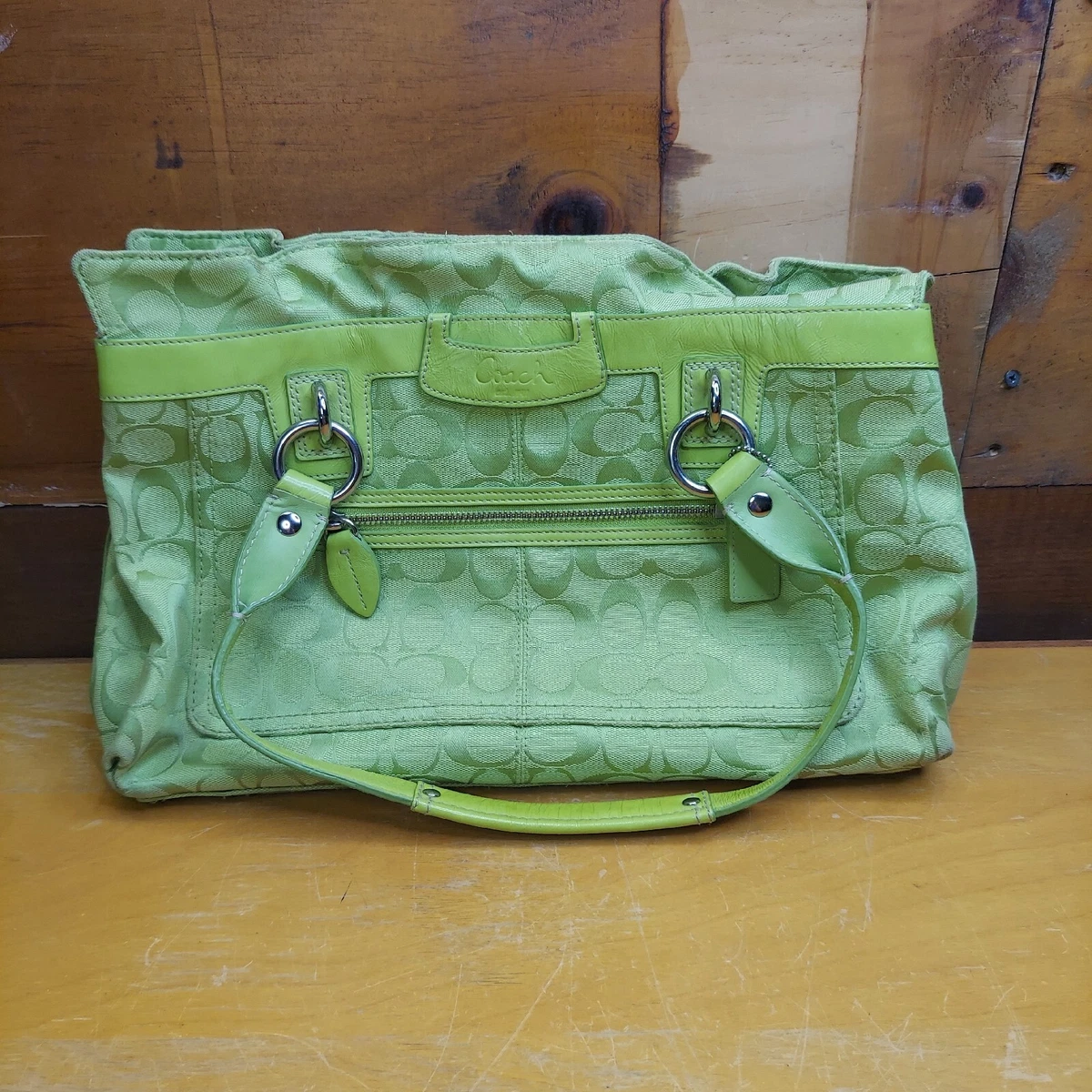 Lime green coach purse - Gem