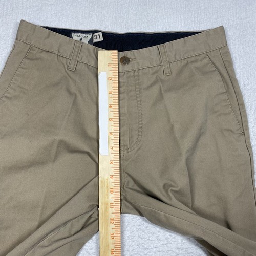 Volcom Shorts Mens Size 31 Brown / Tan Chino Flat Front Corpo Class Adult Casual - Picture 9 of 10