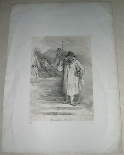 Nicolas Charlet 19th Century Satirical Lithograph, Blind Patriotism - Picture 4 of 4