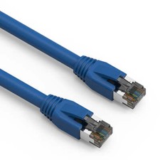 10Ft CAT8 S/FTP Ethernet Network Cable Blue 24AWG