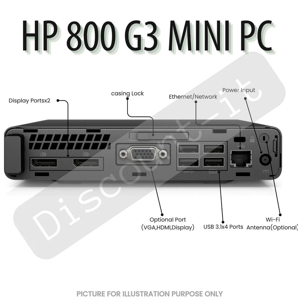 HP EliteDesk 800G3 Mini Core i7 7th Gen 32GB RAM DDR4 2TB SSD 90 days Warranty - Image 3 of 4