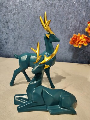 Deer Pair Statue Sculpture Decorative Showpiece for Home Décor Living Room