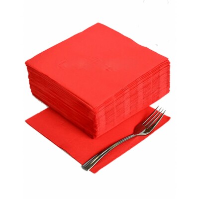 400er Set Papiertücher 2-fach 38x38 cm - Rot