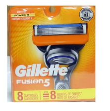 Gillette Fusion5 Manual (Fits Power) Razor Blade Refills, 8 Cartridges