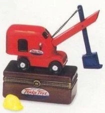 Tonka  Crane Truck  PHB Porcelain Hinged Box by Midwest of Cannon Falls