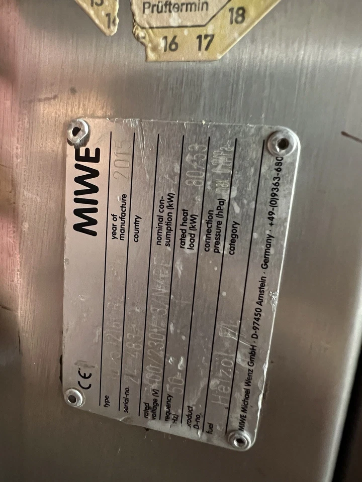 Miwe Ideal 5.1216 B21 ZkR Etagenbackofen Bj.2015 - Bild 4 von 4