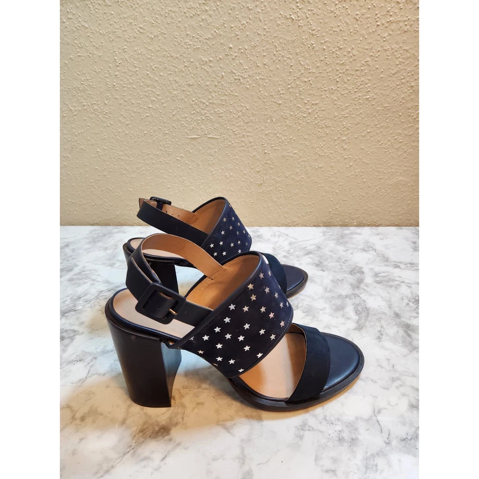Klub Nico 女式海军蓝双肩带露跟厚底凉鞋 10 — 第 2/4 张图片