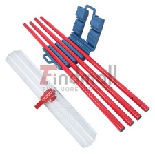 Large Red 48 X 8 " Concrete Bull Float With 4 Rods For Storage Box