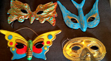 Masquerade Ball Mardi Gras Mask Butterfly Burlesque Costume Cosplay Plastic 4pc