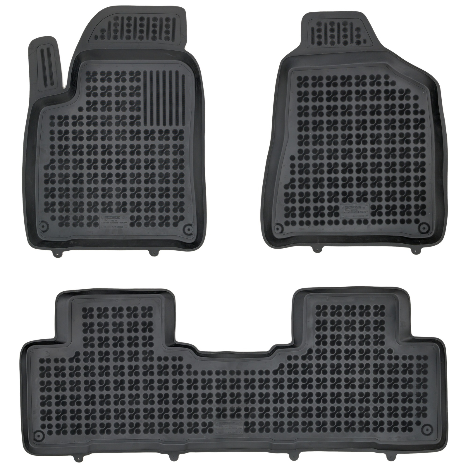 Tapis caoutchouc Rezaw-Plast étanche avec rebords 3D pour Korando III