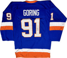 Butch Goring Custom New York Autographed Hockey Jersey (JSA)