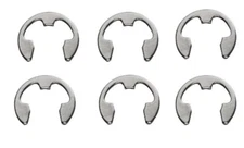 (6 PC) E-CLIP SUBSTITUTE FOR ABU GARCIA # 4490, 8846, 975300 / PARTS / REPAIR