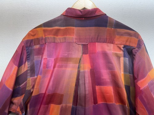 Mine Mens Button Down Shirt Long Sleeve Size XLColorful Lightweight Casual - Picture 10 of 10