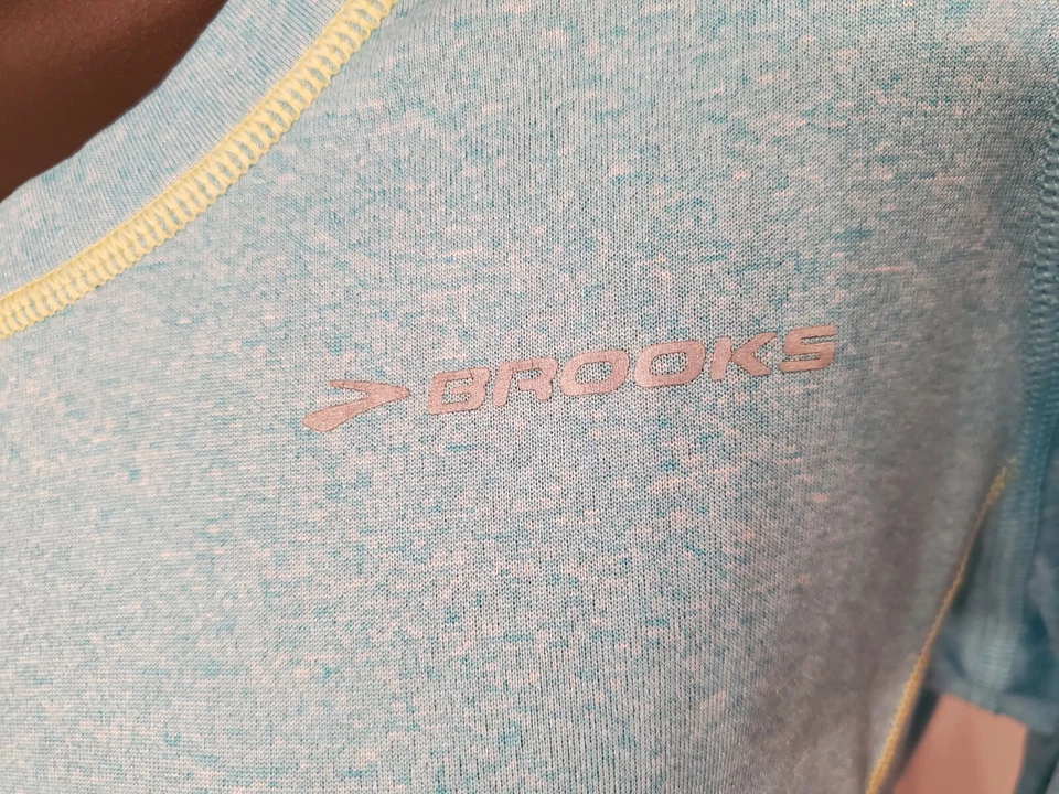 Camisa blusa Brooks para mujer talla S pequeña azul verde Foto 4 de 4
