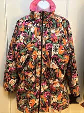 Vintage 80s 90s Op Ocean Pacific Colorful Neon Ski Jacket Juniors Size S