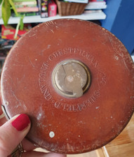 Vintage Chesterman Tape Measure 75ft - made in sheffield ENGLAND