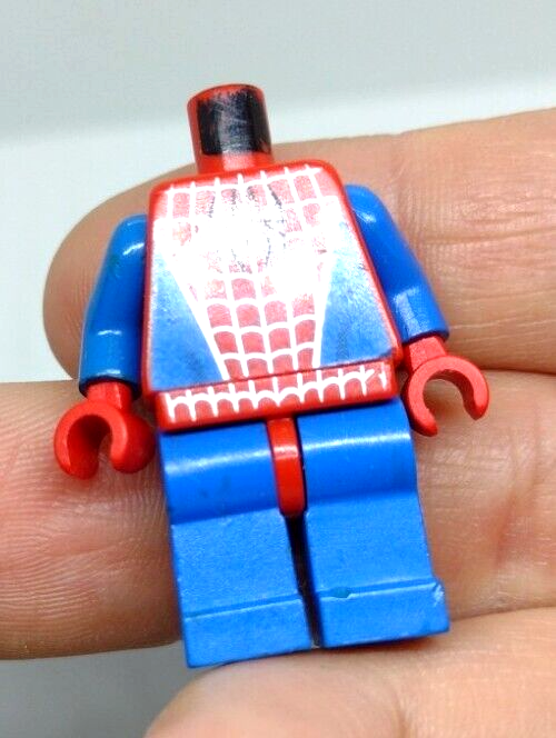 LEGO Minifigure Spider Man 1 NO HEAD Body Silver bing Super Heroes