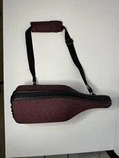 Wine Bottle Carrier Tote CADDY O Shoulder Strap Zipper Cork Screw Burgundy Black